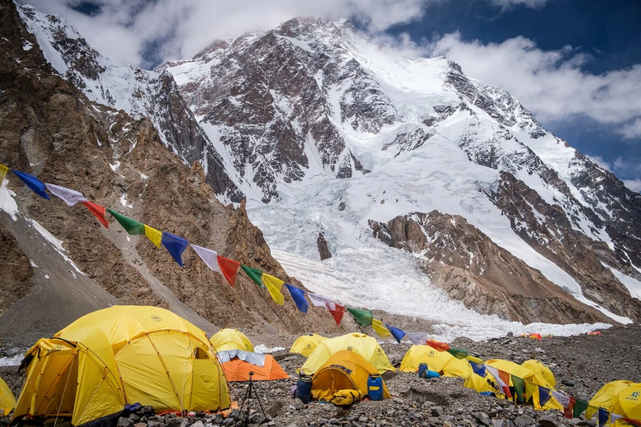 k2 basecamps pic of snow